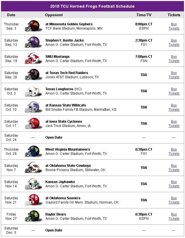 Tcu Sccd 2024 2025 Schedule College Football Schedule 2024